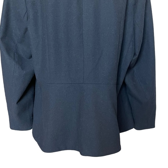 Jessica London Women’s Wool Blend Peplum Coat Jacket Plus Size 24W Black - Picture 6 of 8